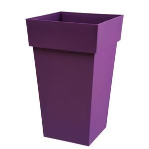 EDA Pot haut carré Toscane 39cm - Contenance 62L - Prune