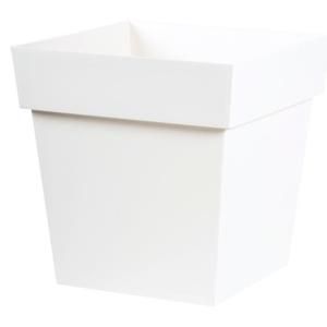 EDA Pot carré Toscane 39cm - Contenance 38L - Blanc