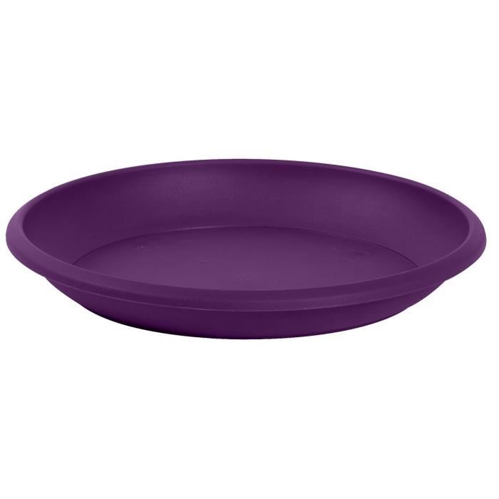 EDA Soucoupe ronde Marina ?34cm pour pot ?40cm - Prune