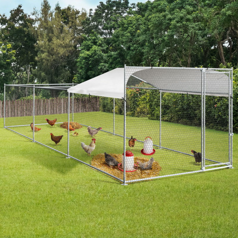 Enclos BOGOTA 12 m² parc grillagé 2 x 6 x 1.6 M acier galvanisé avec filet