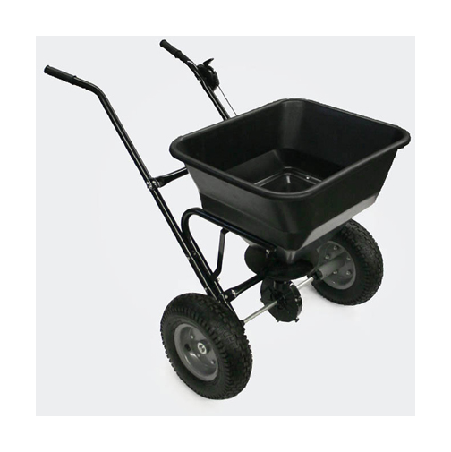 Epandeur d'engrais 30kg, semences, sable ou sel Wiltec avec pneus Epandeur d'engrais 30kg, semences, sable ou sel Wiltec avec pneus