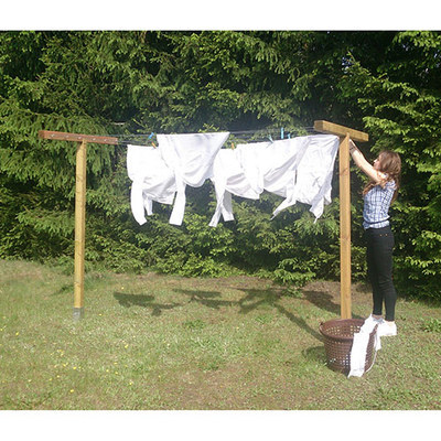 etendoir à linge en bois de hauteur 1m80