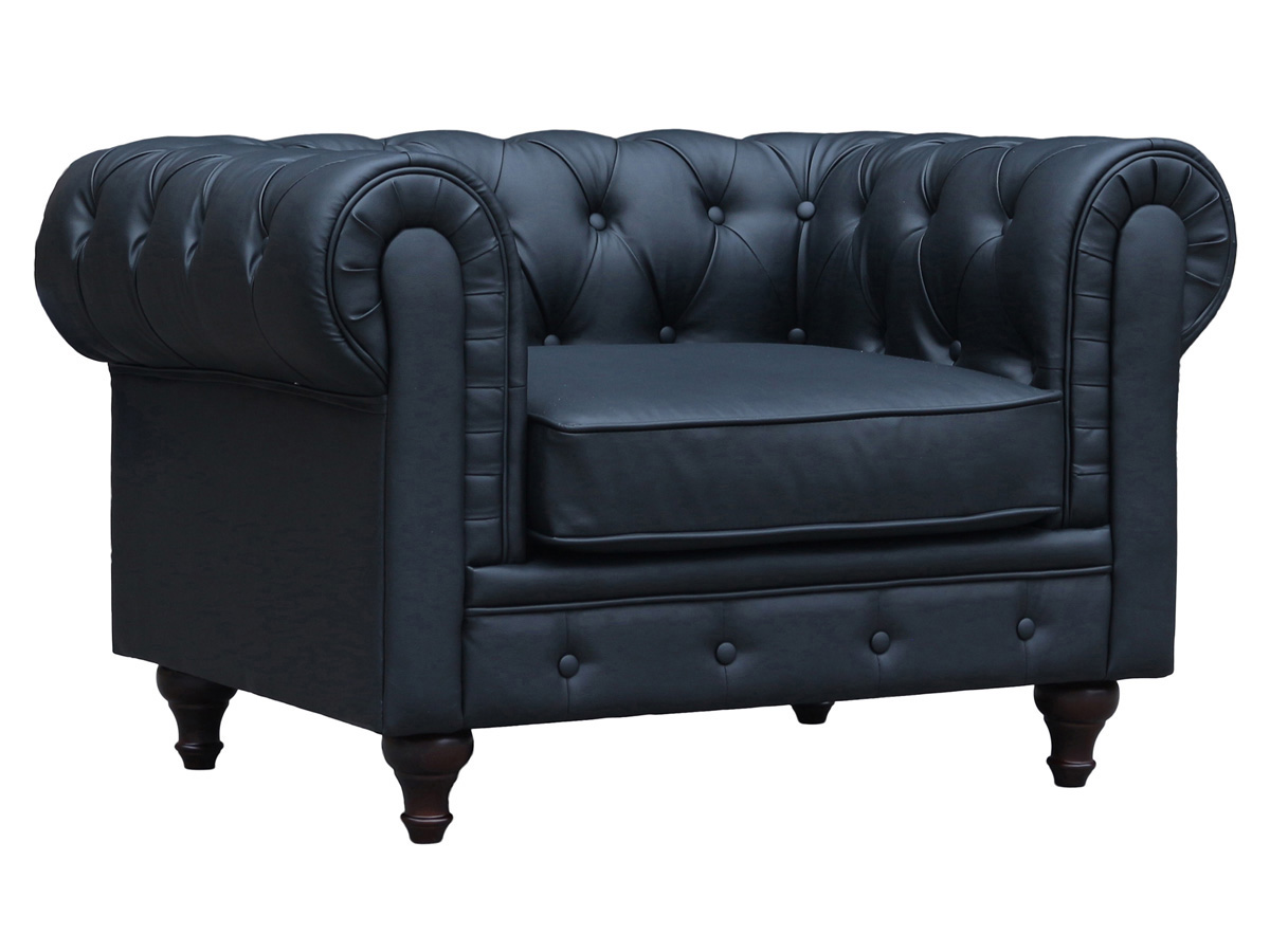 Fauteuil Chesterfield Aliza - Noir