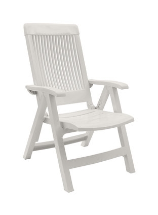FAUTEUIL DE JARDIN À DOSSIER RÉGLABLE FIDJI 3 BLANC GROSFILLEX FAUTEUIL DE JARDIN À DOSSIER RÉGLABLE FIDJI 3 BLANC GROSFILLEX