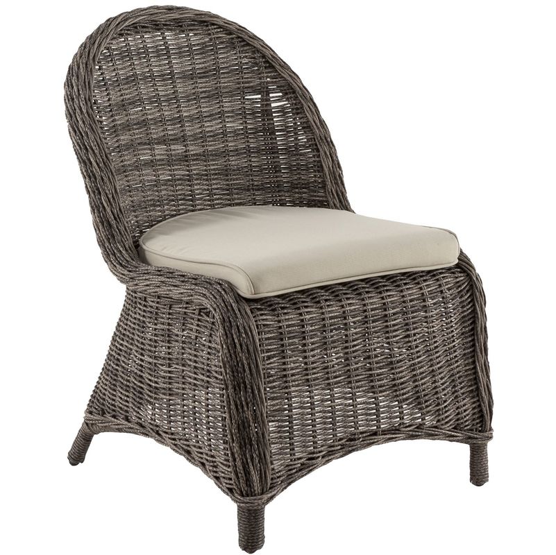Fauteuil de jardin Bétong - Résine tressée - Marron foncé - HESPERIDE