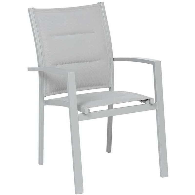 Fauteuil de jardin rembourré Azua Gris/Gris mat - HESPERIDE Fauteuil de jardin rembourré Azua Gris/Gris mat - HESPERIDE