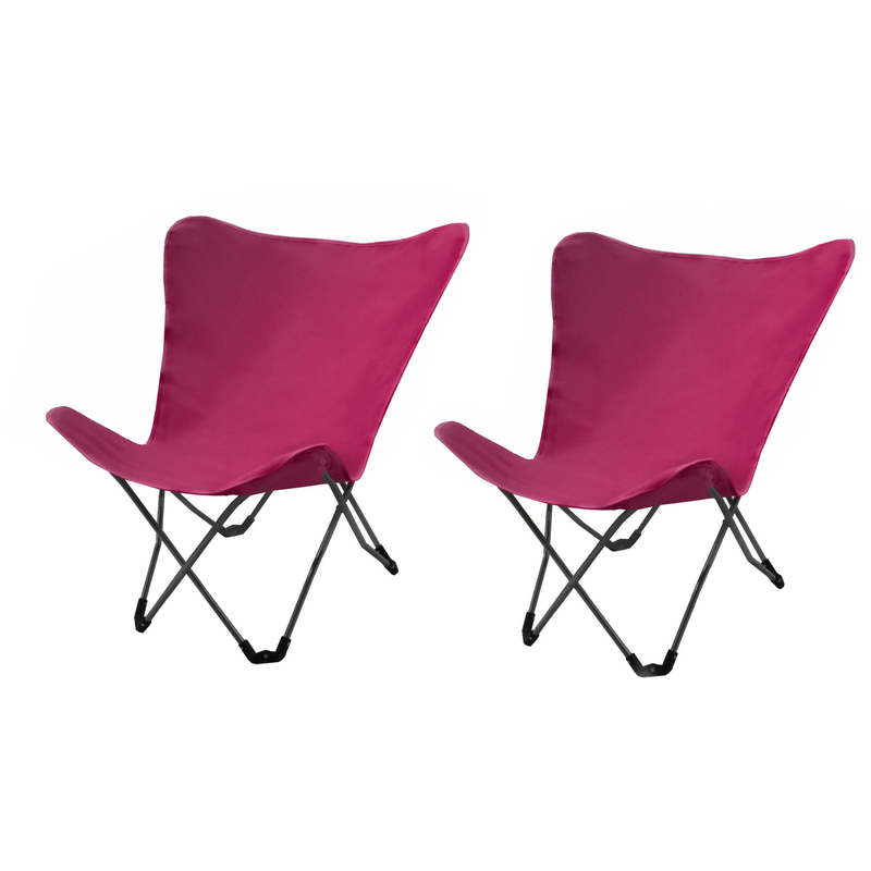 Chaise détente Vitoria rose (lot de 2) - RENDEZ VOUS DéCO Chaise détente Vitoria rose (lot de 2) - RENDEZ VOUS DéCO