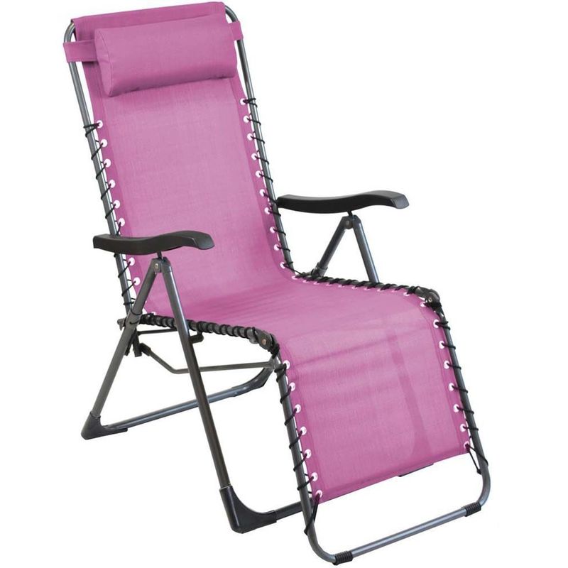 Fauteuil de jardin relax Néo - Framboise - PROLOISIRS