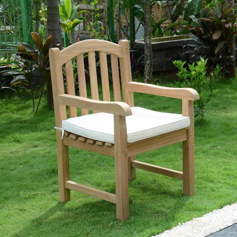 Fauteuil en teck Ecograde Brighton - Dossier arrondi - TECK'ATTITUDE