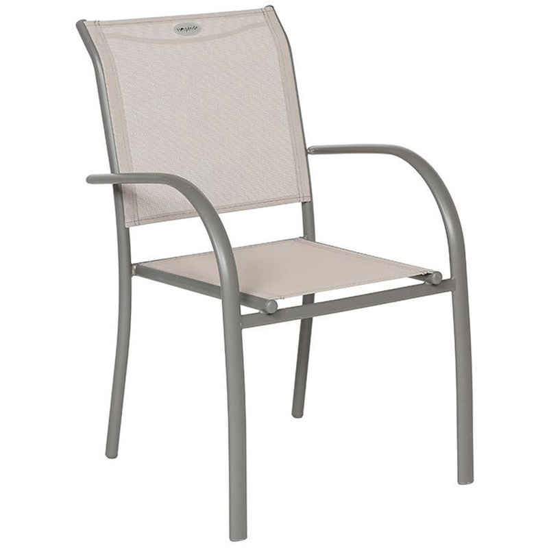 Fauteuil Piazza - Taupe et mastic - HESPERIDE Fauteuil Piazza - Taupe et mastic - HESPERIDE