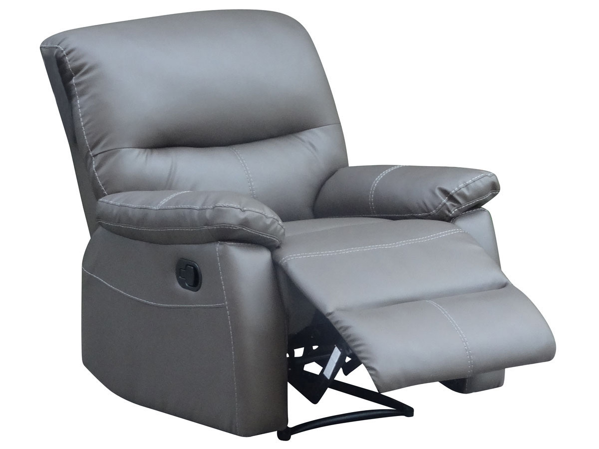 Fauteuil relax Lincoln - 82 x 92 x 95 cm - Coloris taupe