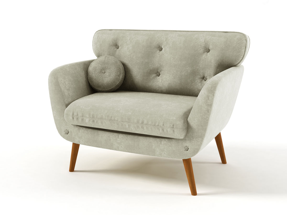 Fauteuil tissu Scandi - Gris clair