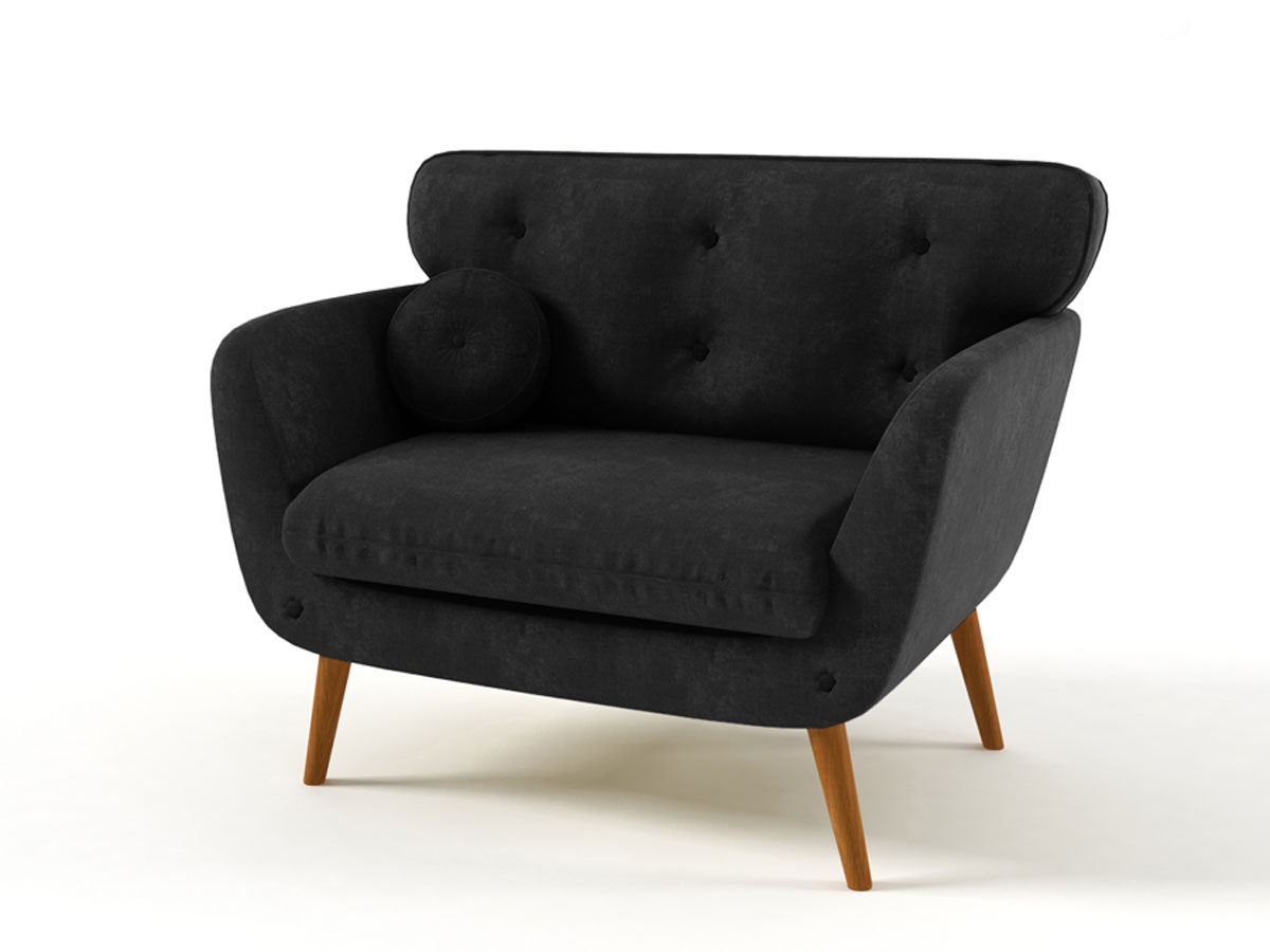 Fauteuil tissu Scandi - Noir
