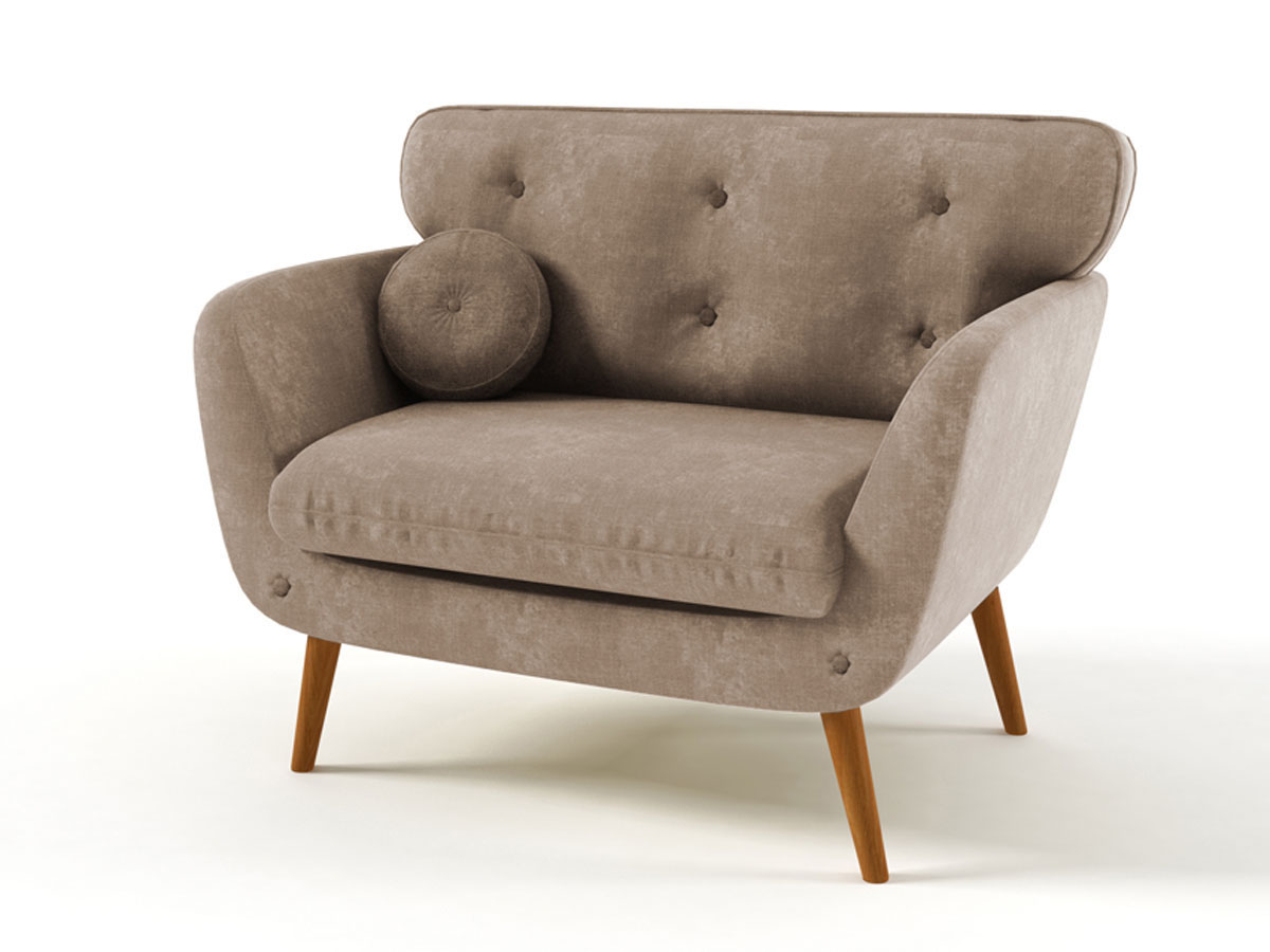 Fauteuil tissu Scandi - Taupe