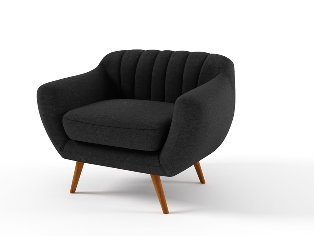 Fauteuil tissu Olso - Noir