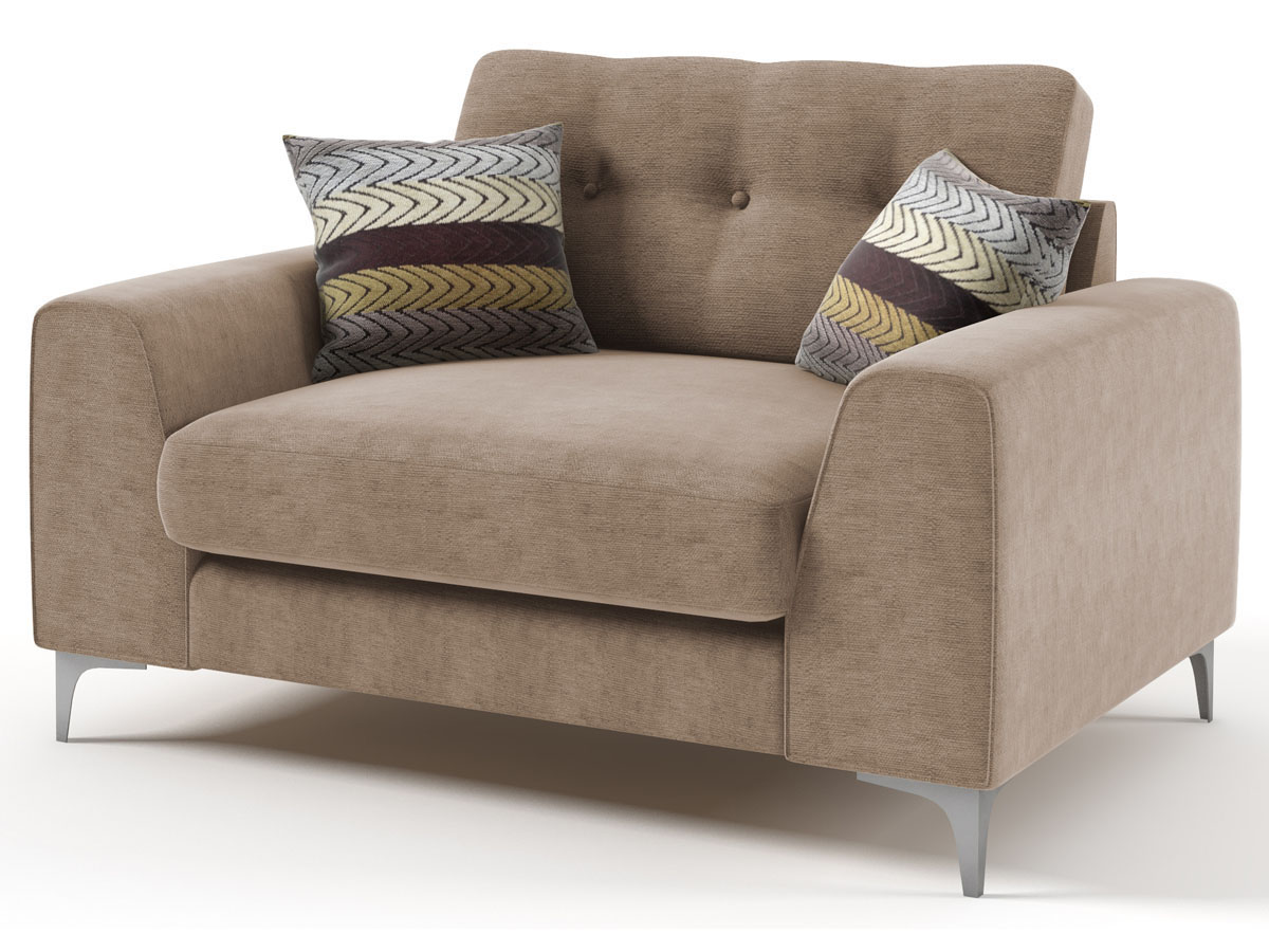 Fauteuil tissu Bergen - Taupe