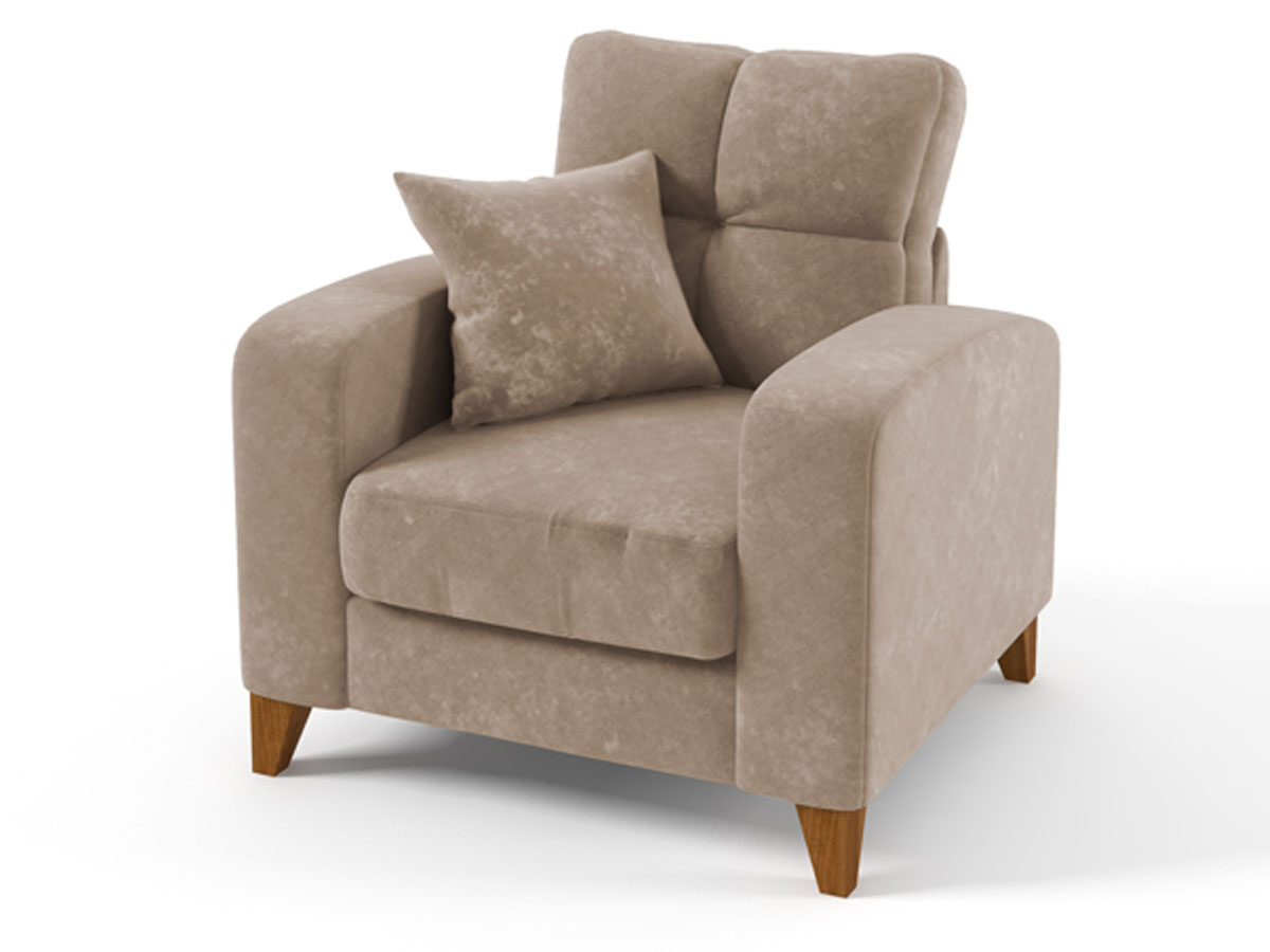 Fauteuil tissu Aztec - Taupe