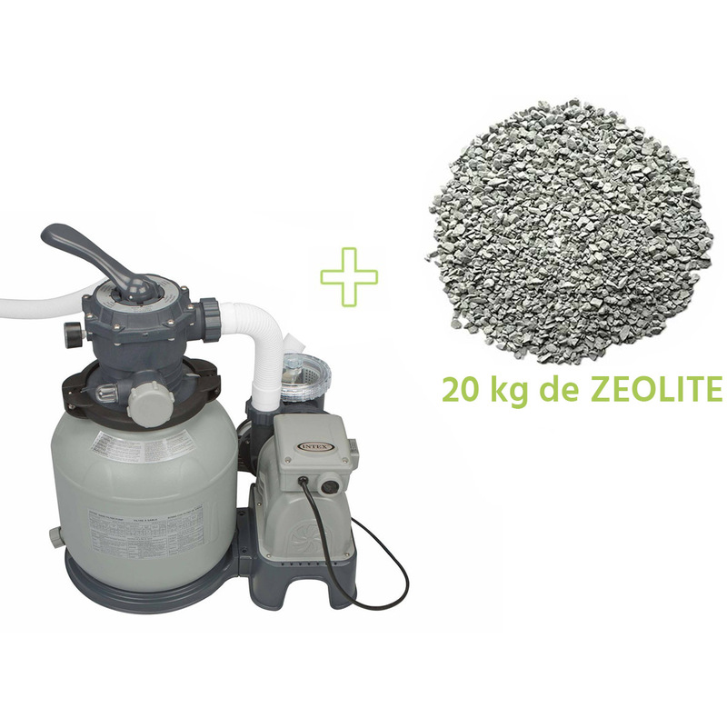 Filtre à sable 6 m³/h + 20 kg de zéolite - Intex
