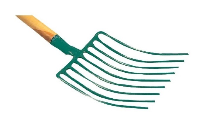 Fourche a cailloux 9dt 35cm emmanché - CAPVERT