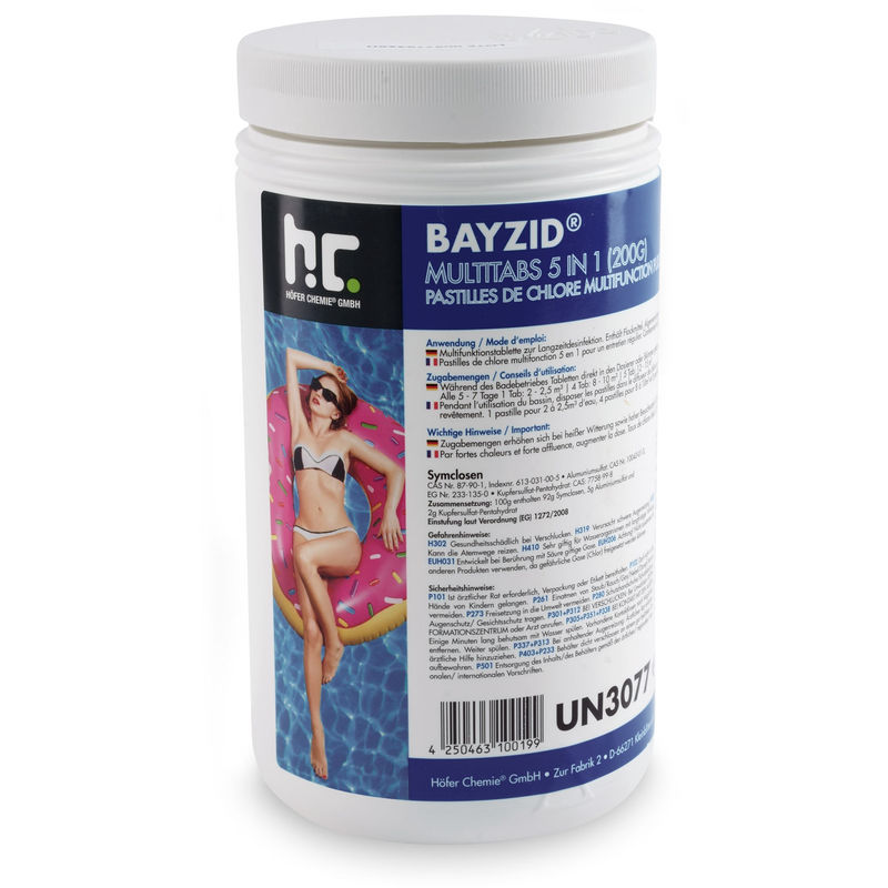 Bayzid® Galets de chlore multifonction (200g) 12x1kg - HöFER CHEMIE