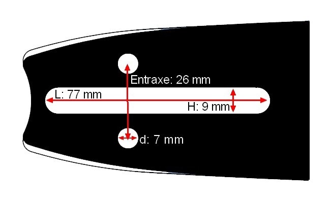 Guide chaine tronçonneuse Echo 40 cm 325 058 66 dents Guide chaine tronçonneuse Echo 40 cm 325 058 66 dents
