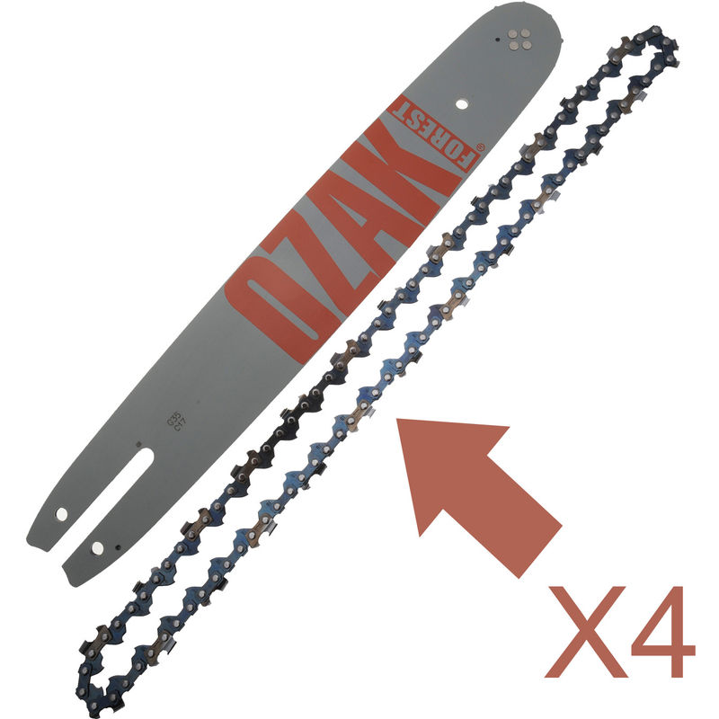 Combo guide 35cm + 4 chaînes Pro 3/8 1,3mm = Oregon 140SPEA074 + 91-50E - JARDIAFFAIRES