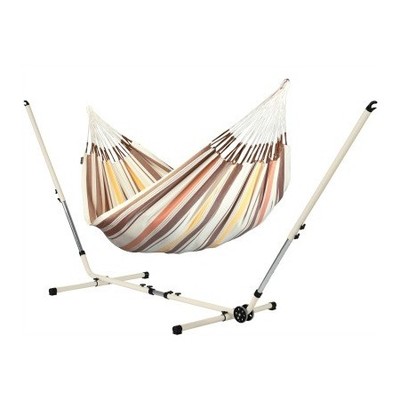 Set Hamac double Casera terra et support métal