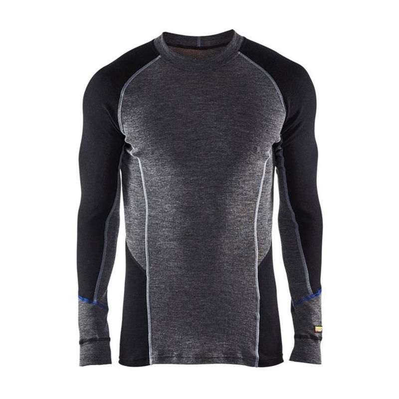 Haut de sous-vêtements Blaklader Warm Laine Mérinos Gris / Noir 4XL