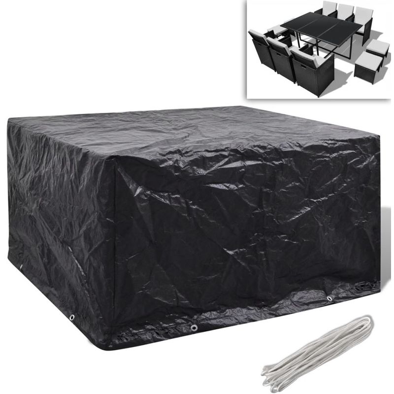 vidaXL Housse à 8 œillets 172x113cm pour salon de jardin en polyrotin 6 pers vidaXL Housse à 8 œillets 172x113cm pour salon de jardin en polyrotin 6 pers