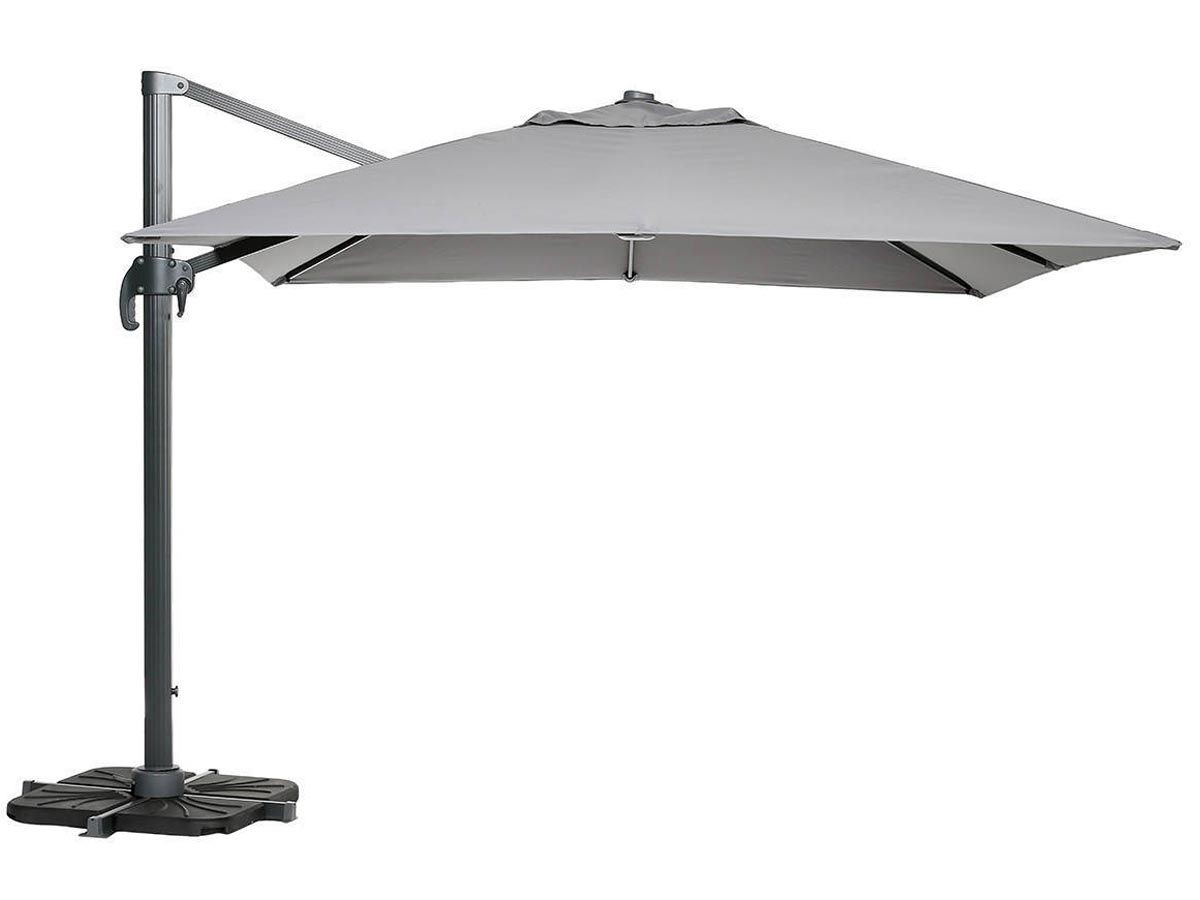 Parasol déporté carré Fresno 3 x 3 m Ardoise