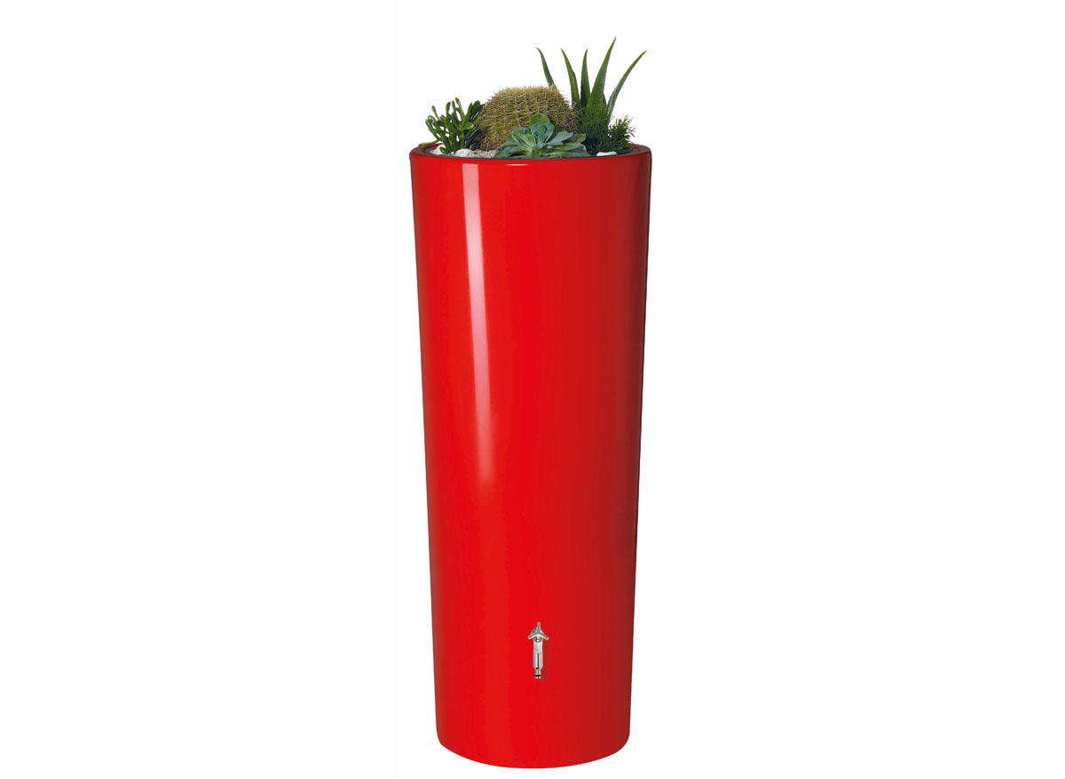 Récupérateur eau de pluie et Bac à fleur 350L Color GARANTIA Tomato