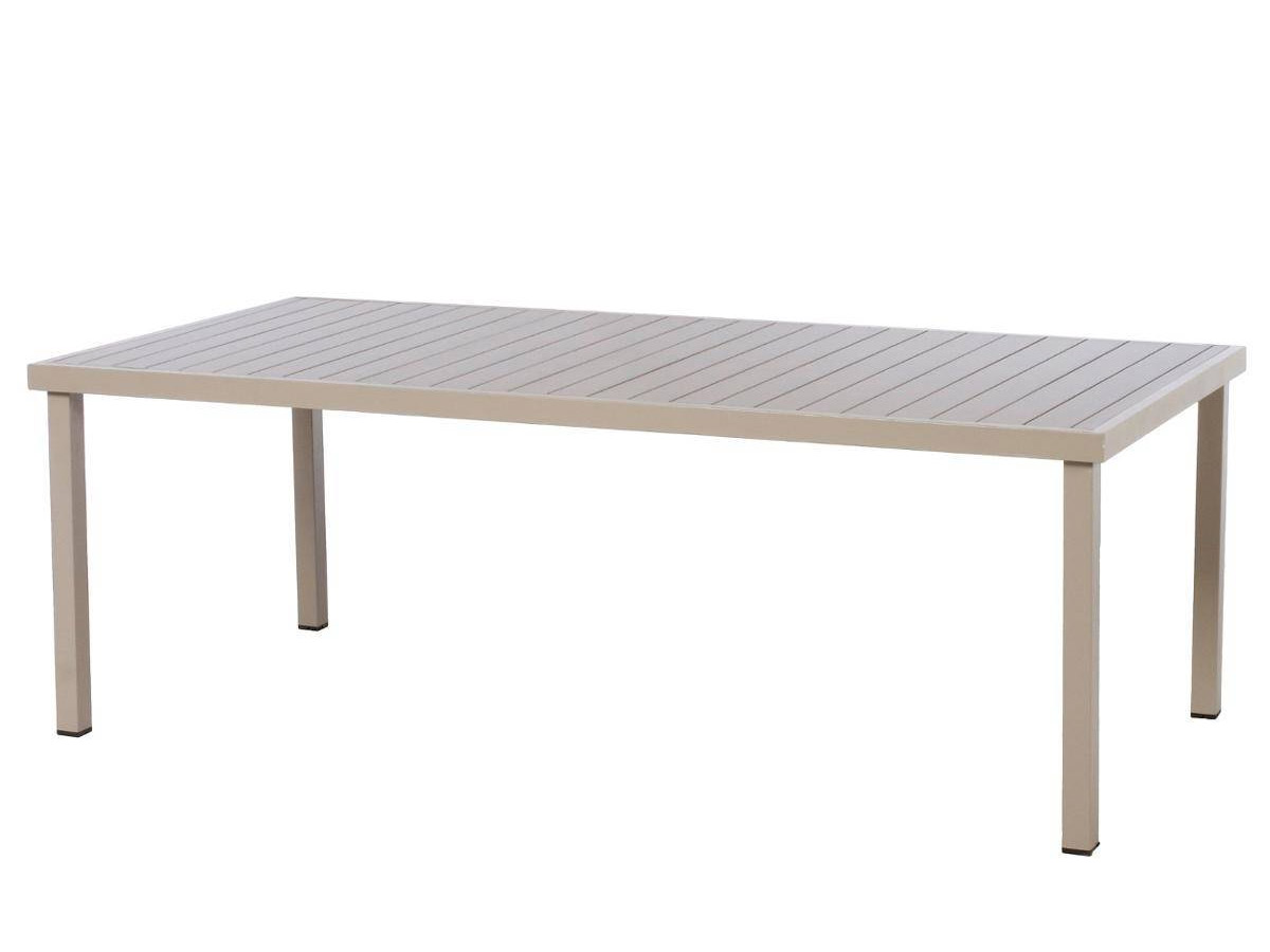 Table de jardin rectangulaire Piazza Aluminium 8 places Taupe