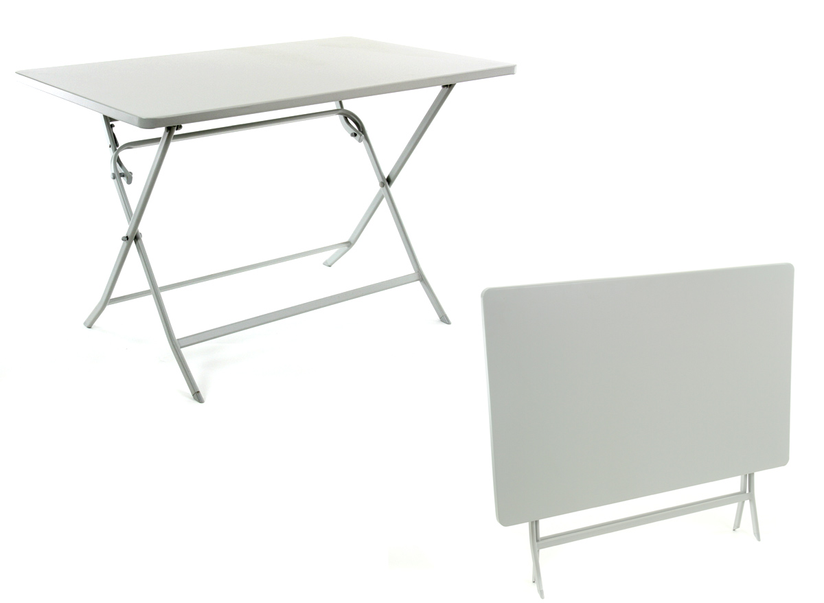Table de jardin Hespéride rectangle Greensboro 110 x70 cm Galet - Hespéride