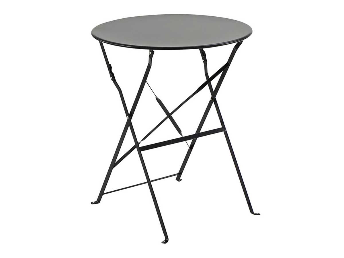 Table de jardin ronde Camargue Ø 60 cm Noire