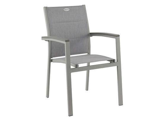 Fauteuil de jardin rembourré Azua Composite Gris