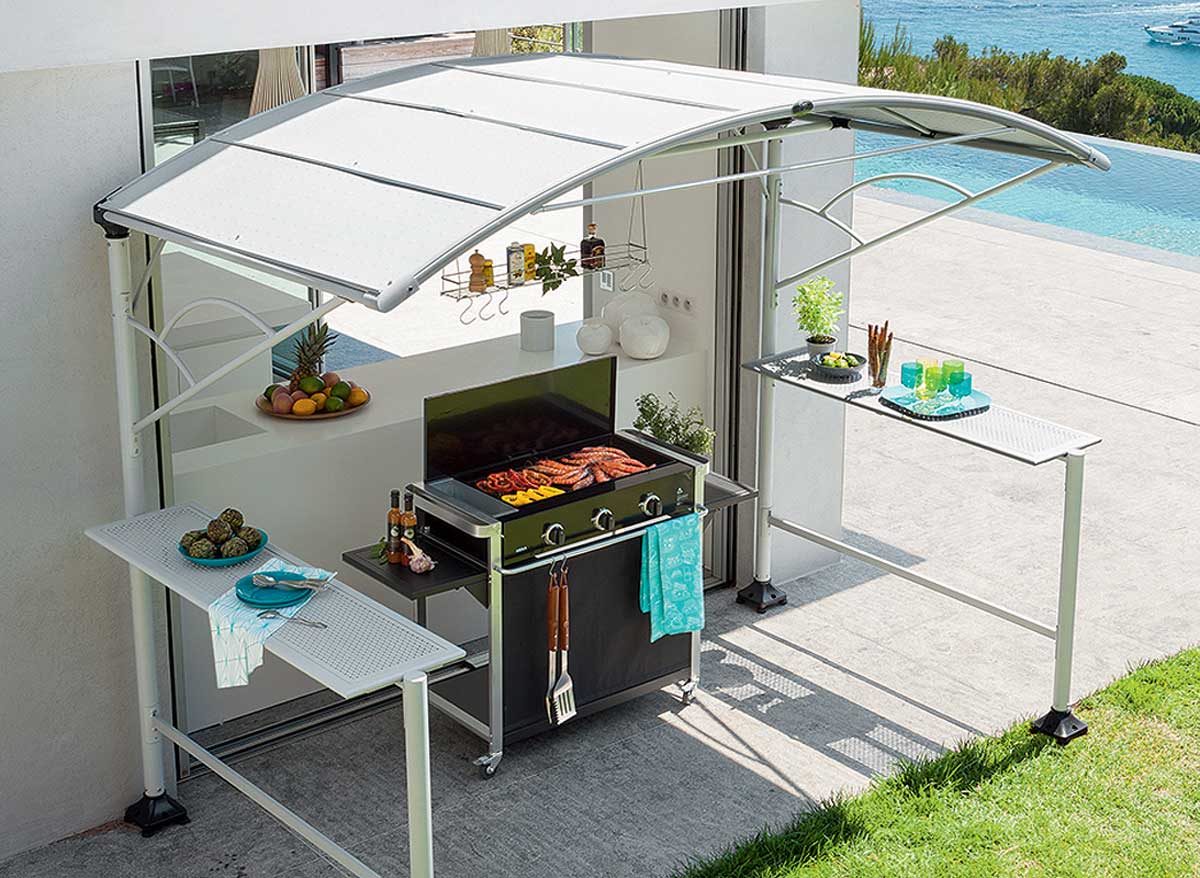 Abri barbecue Neiba Gris