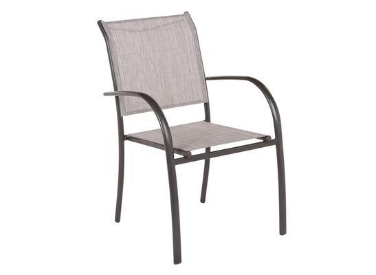 Fauteuil de jardin en texaline Piazza Taupe chiné/Mastic