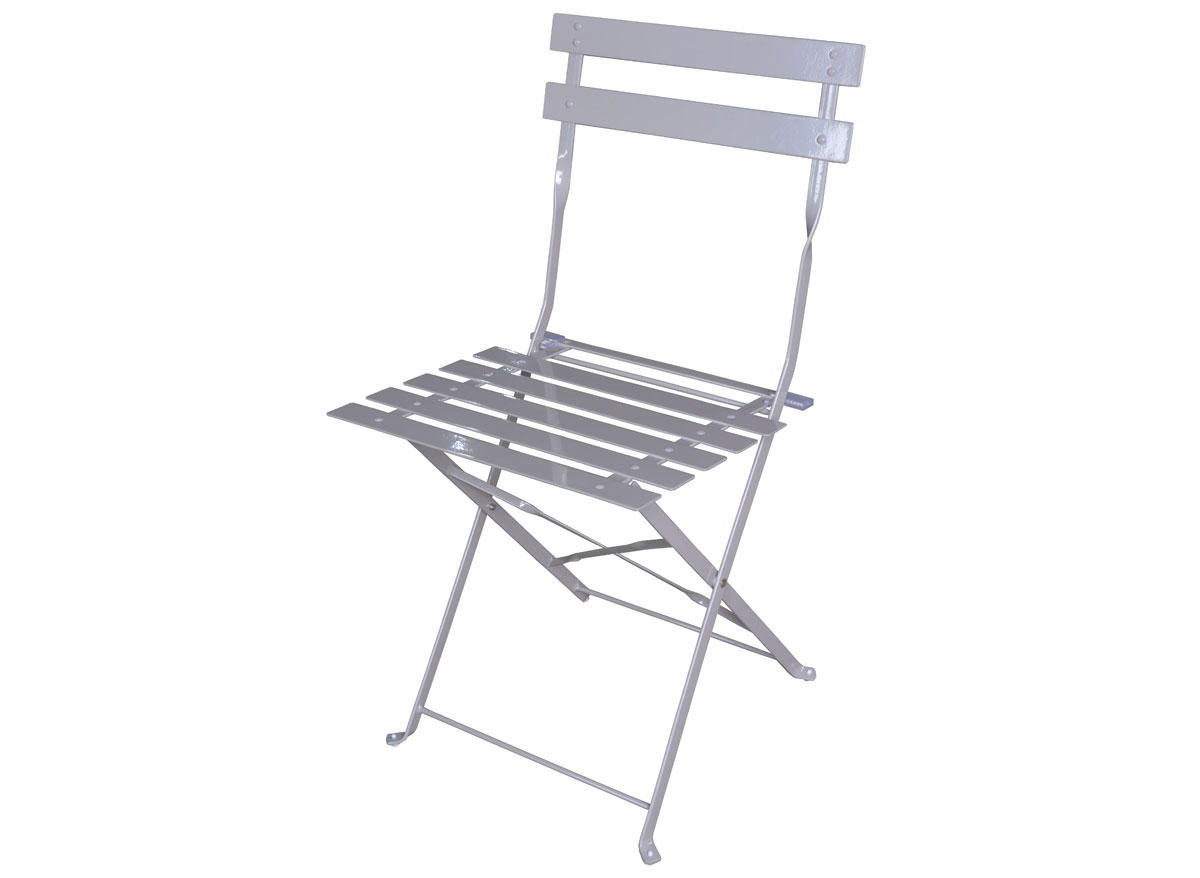 Chaise de jardin métal pliante Camargue Taupe