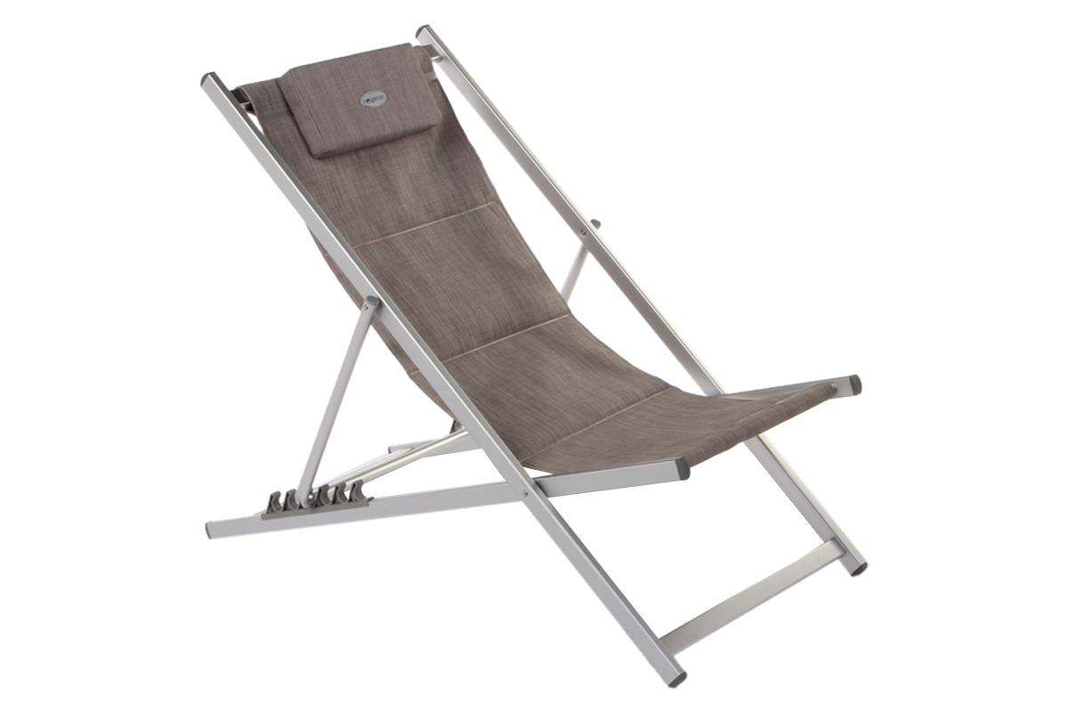 Chilienne avec appuie-tête Honolulu Taupe chiné
