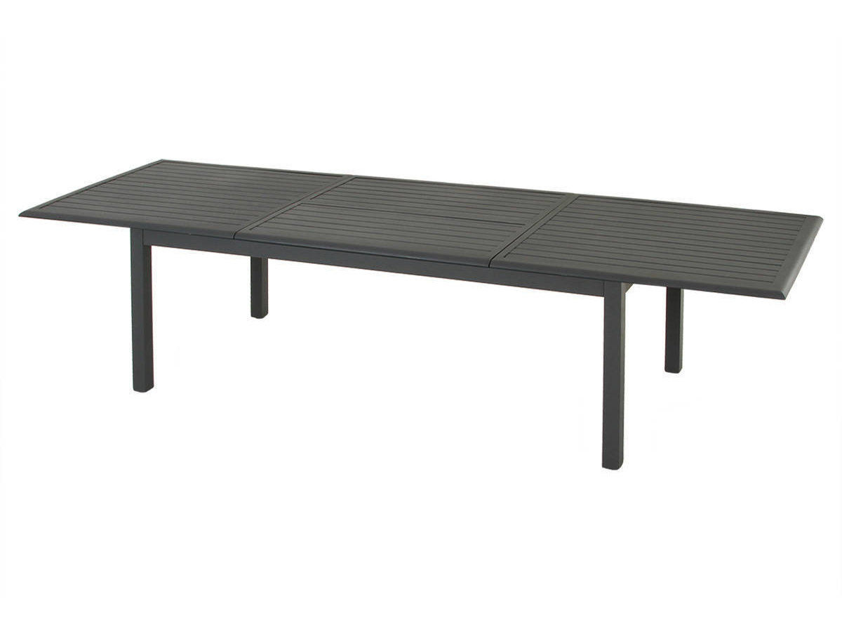 Table extensible rectangulaire Azua Alu 8/12 places Ardoise