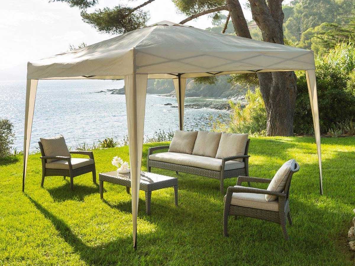 Tonnelle de jardin EASYUP 3 x 3 m Sable - Hespéride