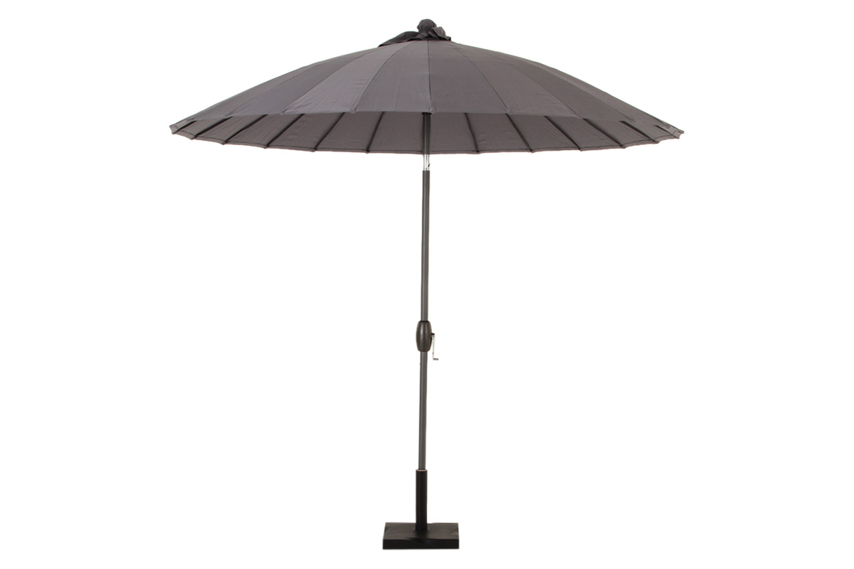 Parasol aluminium rond Boyeros Ø 2,60 m Ardoise