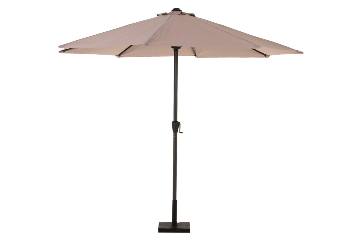 Parasol aluminium rond Fidji Ø 3 m Taupe