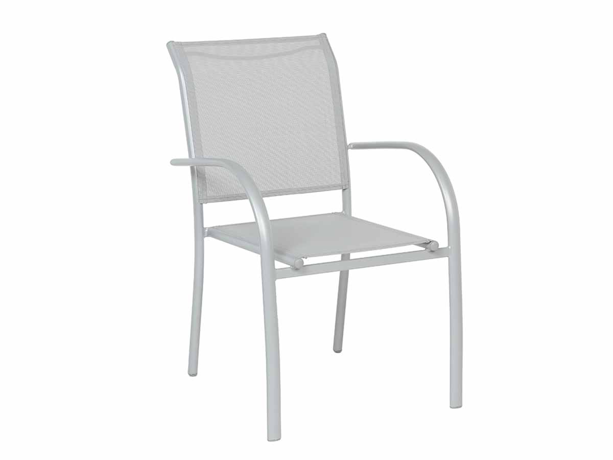 Fauteuil de jardin en texaline Piazza Gris/Gris mat