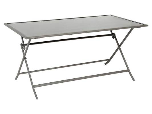 Table de jardin Hespéride rectangle Flexia 6 places Noir/Mastic