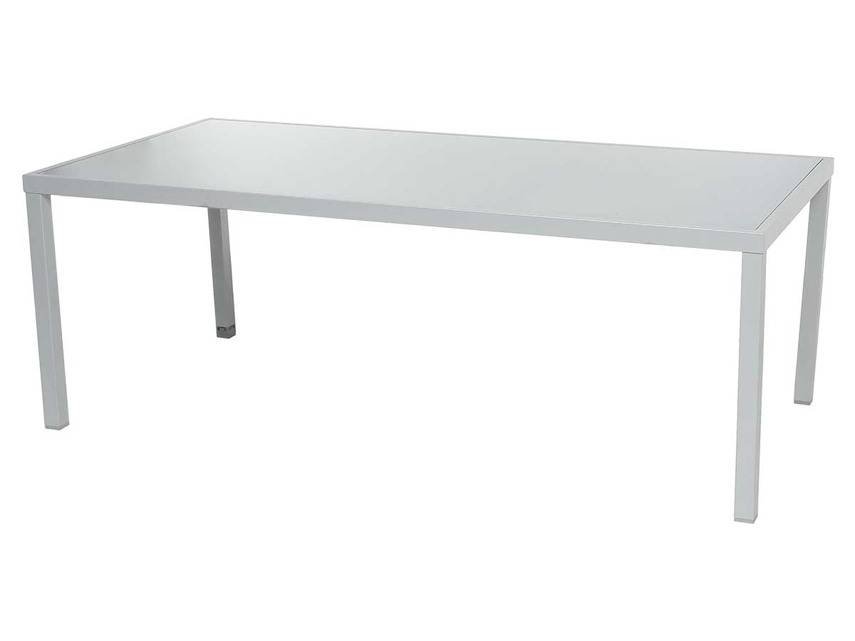 Table de jardin Hespéride Piazza Verre 8 places Gris mat