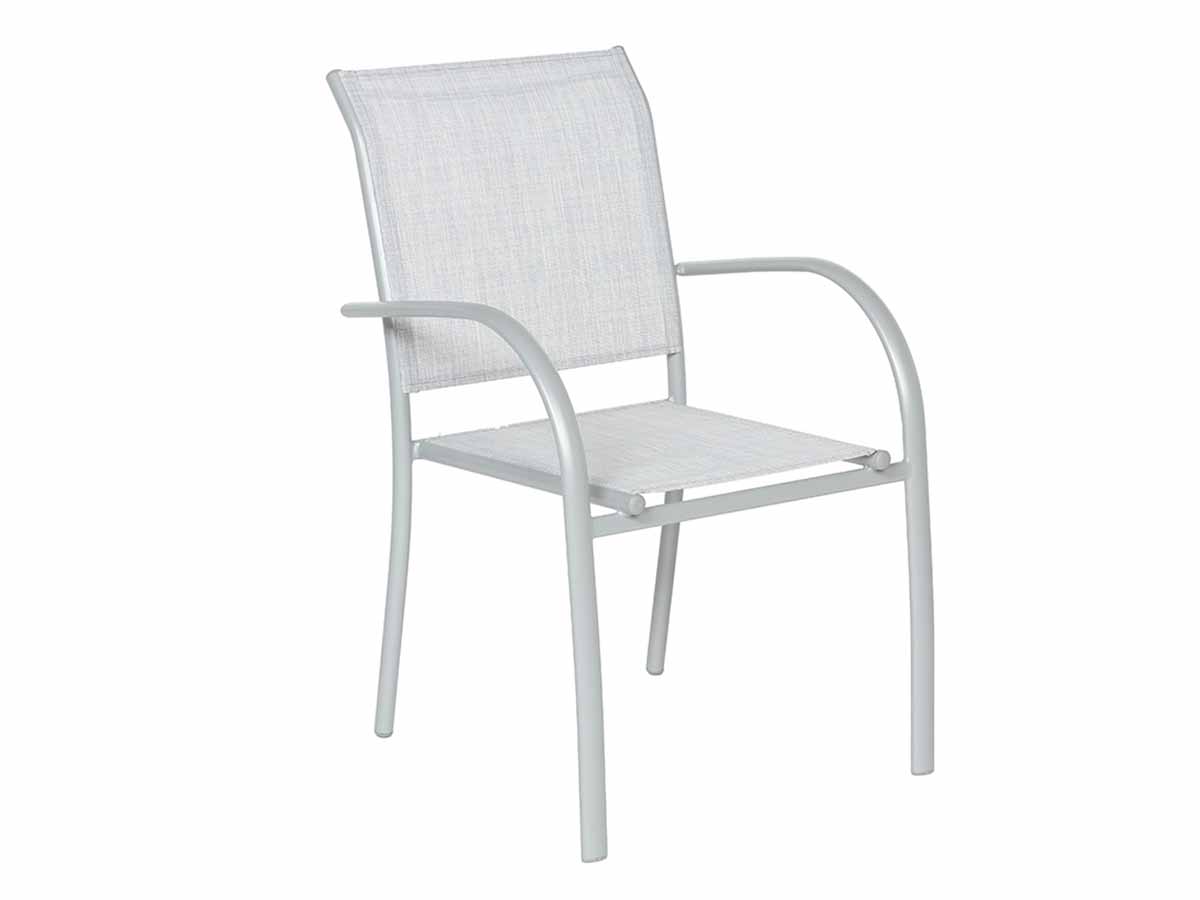 Fauteuil de jardin en texaline Piazza Gris chiné/Gris mat