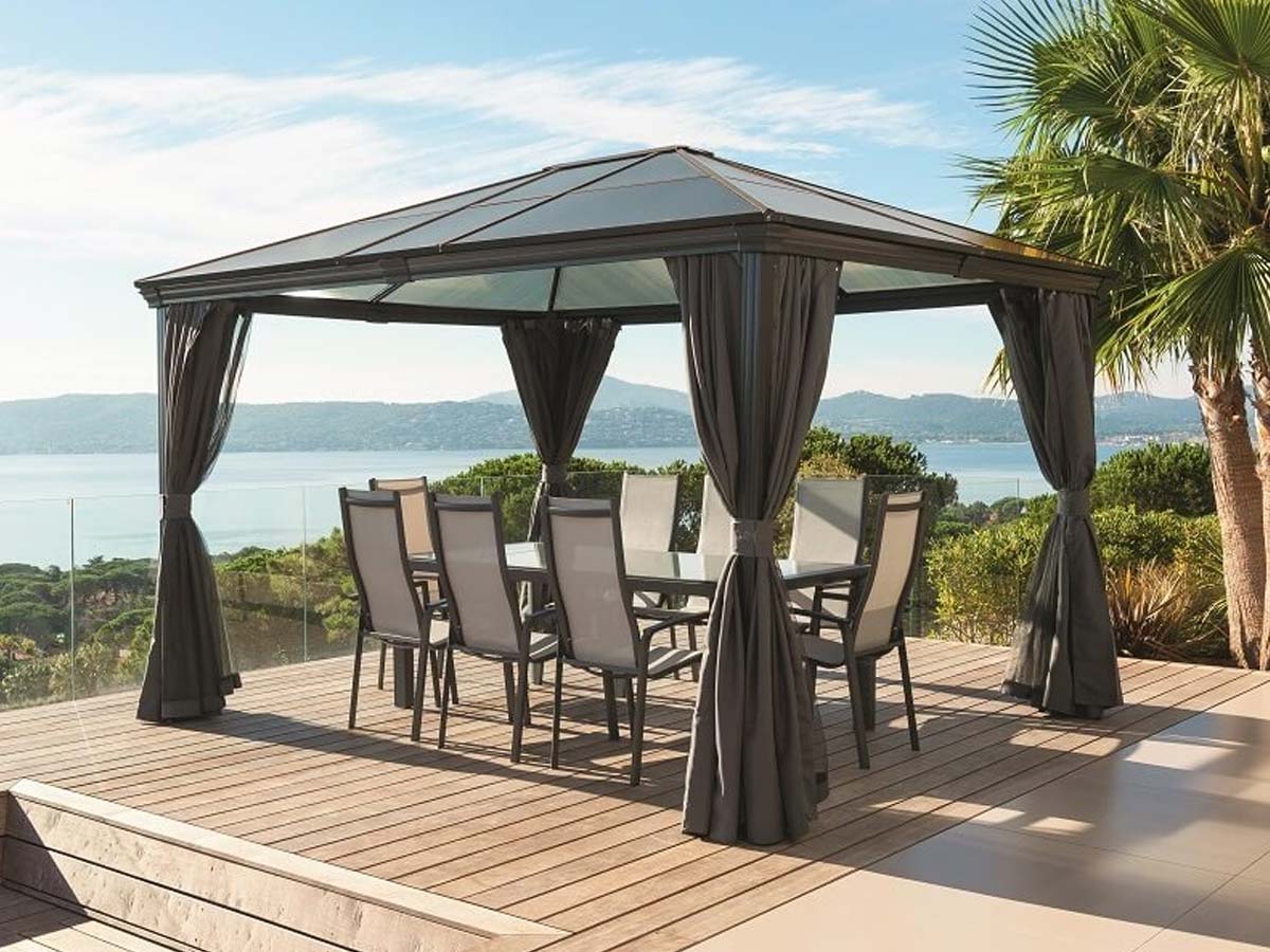 Tonnelle de jardin Belize - Toit transparent