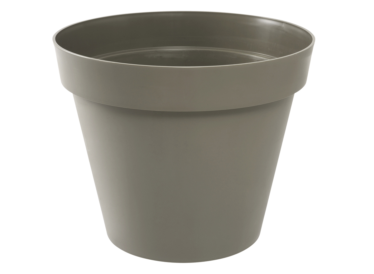 Pot de fleur rond Toscane Ø 60 x H.47 cm - Taupe