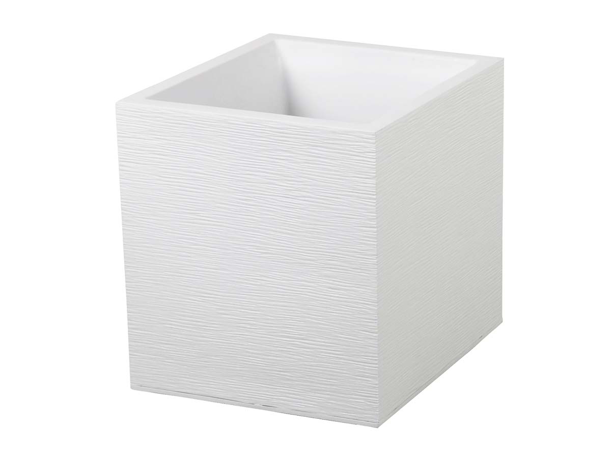 Jardinière carrée Graphit 35 L - Blanc cérusé